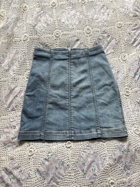 Free People blue denim mini skirt